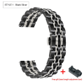 Miniatyrbilde 10 av 11: Håndleddsreim for HUAWEI WATCH GT 2 Pro gt2pro Metall rustfritt stål Reim Armbånd For HUAWEI gt2 pro Klokkereim Tilbehør Silver black 2 22mm