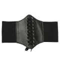 Miniatyrbillede 2 af 4: 1 stk. Gotisk Mørk Snøre Livstykke Bælte til Kvinder Bred PU Læder Bælter Dame Mode Slankende Taljebånd Justerbar Kjole Girdle Brown One Size