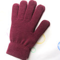 Miniatyrbilde 1 av 11: Vinter Dame Kasjmir Strikkede Hansker Høst Håndvarmer Tykk Fôring Hel Finger Votter Ski Korte Håndledd Hansker Wine Red One Size