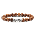Miniatyrbillede 8 af 11: Herrearmbånd Træperler Kors 7 Chakra Healing Balance Onyx Armbånd & Armringe Ugle Bøn Reiki Buddha Kvinder Smykker Homme Adjustable Wood