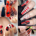 Miniatyrbild 2 av 11: 3D Halloween Nageldesign Anime Joker Spindel Orm Sliders Nageldekaler Självhäftande Dekaler Flickor Barn Party Manikyr GLF794 STZ-G037 Gold