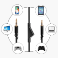 Miniatyrbilde 4 av 4: For Logitech Astro A10 A40 A10 Spillhodesett Kabel TPE Kontroll Mikrofon Demp Kabel Black 2 m