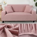Miniatyrbillede 3 af 11: Tykt sofabetræk Jacquard ensfarvet trykt sofabetræk til stue sofabetræk hjørnesofa betræk L form wine red 1-seater(90-130cm)