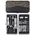 Miniatyrbild 6 av 11: Nagelsaxset i rostfritt stål Nagelklippare Manikyr Manikyrverktyg Nagelklippare Present Manikyrverktyg 12 pieces black crocodile pattern