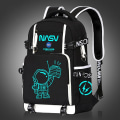 Miniatyrbild 6 av 11: Vattentät Självlysande Barnryggsäck Skolväskor för Pojkar Ortopedisk Skolryggsäck Grundskoleväska Bokväska Mochila gray bag Backpacks