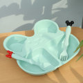 Miniatyrbillede 6 af 8: Hvedestrå Baby Tegneserie Bjørn Service Sæt Småbørn Middagstallerken Madskåle Børn Træningsskål Ske Gaffel til Børn Blue Set