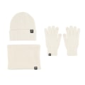 Pikkukuva 5 / 11: Lämmin villapipo, huivi ja käsineet, kolmiosainen setti, tuulenpitävä neulottu pipo, kolmiosainen setti Black three-piece set