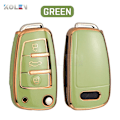 Pikkukuva 1 / 10: Muoti TPU Auton Avaimen Kääntökotelo Kuori A1 A3 8P 8L A4 A5 B6 B7 A6 A7 C5 C6 4F Q3 Q5 Q7 Q8 TT S3 S4 S6 RS Green only case