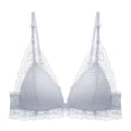 Miniatyrbilde 1 av 6: Sexy blonde-BH uten spiler med samling, frontspenne og justerbare stropper Grey 38/85A