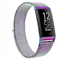 Miniatyrbilde 6 av 11: Magnetisk Milanese-reim i metall for Fitbit Charge 4 3, erstatningsarmbånd for Fitbit Charge 3 SE, reim for menn og kvinner Wine Red Size L