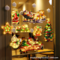 Miniatyrbild 2 av 9: Fönsterhängande Ljusslingor Juldekoration Butik Atmosfär Scen Layout Jul LED Sugpropp Dekorativa Ljus Small snowman [21.5*17]]