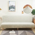Miniatyrbild 11 av 11: 15 Färger Polar Fleece Sofföverdrag för Bäddsoffa Utan Armstöd Vikbar Bänk Överdrag Sofföverdrag X/Z/D Storlek För Hem Hotell Peacock Z  160-190cm