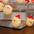 Miniatyrbillede 3 af 4: Juledekorationer Lysende Ornamenter Julemands Lys Kæde Vedhæng Juletræ Scene Arrangement Dekoration Små Gaver Blow molding Santa Claus 2 M 10 lights USB always on