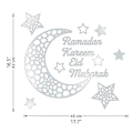 Pikkukuva 2 / 4: Ramadanin puolikuu akryylipeili tarra 3D itseliimautuva seinätarra oviin, ikkunoihin ja kaappeihin