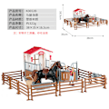 Miniatyrbild 1 av 11: Mikro Landskap Scen Dekoration Hästgård Leksak Ladugård Djurmodell Leksaker Simulering Staket Tillbehör Djur Sandbord Leksak K0652B horse house scene