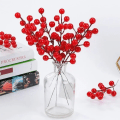 Miniatyrbild 4 av 11: 1-10 st Jul Simuleringsbär 14 Bär Konstgjord Blomma Frukt Körsbärsväxter Hem Juldekoration DIY Gåva B-5 PCS