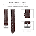 Miniatyrbillede 7 af 11: 20 mm 22 mm Moderigtig Læder Urrem til Samsung Galaxy Watch Active 2 40 mm 44 mm Udskiftningsarmbånd Elegant Armlænke 4 Gray Active 2 40mm 44mm