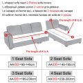 Miniatyrbild 3 av 11: Stretch Sofföverdrag för L-formad Soffa Hörnsoffa Elastiskt Sofföverdrag för Sofföverdrag för Vardagsrum 1/2/3/4-Sits Nordisk WWT40 2Pillowcase 45x45cm
