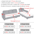 Miniatyrbillede 3 af 10: Strækbart sofabetræk til L-formet sofa hjørnesofa elastisk sofabetræk til sofabetræk til stue 1/2/3/4-personers nordisk WWT38 2Pillowcase 45x45cm
