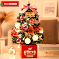 Miniatyrbild 1 av 11: Mini Julgransprydnader Skrivbordsjulgransdekoration 60 cm Julgran Rosa Simulering 60cm high-grade Pink B package