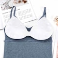 Pikkukuva 3 / 11: Joogaliivit Push Up Puuvilla Yksivärinen Urheiluliivi Naisille Tytöille Army Green Free Size