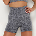 Pikkukuva 1 / 11: Saumattomat neulotut urheilushortsit lyhythihaiset shortsit joogavaatteet kuntoilupuku seksikkäät treenivaatteet naisille 9149 shorts-dark gray M