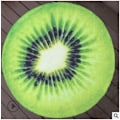 Pikkukuva 1 / 11: Rantapyyhe Donitsi Pyöreä Piknik-matto Muodikas Pizza Hampurilainen Hedelmä 150*150cm Mikrokuitu Seinävaate Kylpypyyhe Kiwi