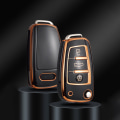 Miniatyrbillede 3 af 10: Fashion TPU Bil Flip Nøgle Etui Cover Skal Til A1 A3 8P 8L A4 A5 B6 B7 A6 A7 C5 C6 4F Q3 Q5 Q7 Q8 TT S3 S4 S6 RS Darkgreen only case