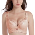 Miniatyrbild 2 av 5: Spets-BH för dam, Push Up Bygel-BH Plus Size BH med Vaddering 34 Till 50 White 44D