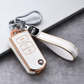 Miniatyrbilde 1 av 11: 2 3 Knapper Myk TPU Flip Bilnøkkel Etui Deksel For Mazda 3 2 6 2003 2004 2005 2006 2007 2008 2009 2010 2011 2012 2013 Bilholder B white keychain
