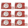 Miniatyrbillede 7 af 7: Juledekoration Kreativ Jul PVC Tryk Bordmåtte Kopmåtte Hver 6 Pakke 12 stk Christmas snowflake