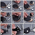 Miniatyrbild 2 av 9: Tryckknappar Kit 12.5mm Metall Tryckknappar för Kläder Hantverk Väska Skor Krage Bälte Jeans Perfekt Passform Justeringsknapp DIY Skräddare 120PCS
