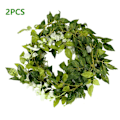 Miniatyrbillede 5 af 5: 2 stk. 1,8 m Wisteria Kunstig Blomsterranke Efeu Blad Guirlande Rattan Snore Blomster Bryllupsbue Dekoration Hjem Have Fest Dekoration White