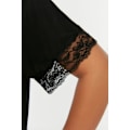 Pikkukuva 3 / 4: Mustat pitsineulotut pyjamat TBBSS22PT0623 Black 4XL
