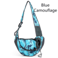 Miniatyrbild 1 av 11: Husdjursvalp Bärväska S/L Utomhus Rese Hund Axelväska Mesh Oxford Enkel Komfort Sling Handväska Tote Väska Camouflage Blue S