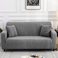 Miniatyrbild 1 av 11: Enfärgad Universal Sofföverdrag för Alla Årstider, Nordisk Trendig Stickad Stretch Allomfattande Sofföverdrag Dammtät Soffkudde Gentleman gray M [double length within 145-185cm]]