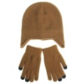 Pikkukuva 1 / 6: Ulkoilupipo ja käsineet, kaksiosainen setti, naisten fleece, korvien suojapipo ja käsinesetti #4 caramel color