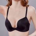 Pikkukuva 5 / 5: Seksikkäät Push Up -rintaliivit Saumattomat alusvaatteet naisille Kaarituelliset Bralette Syvä V-aukkoinen rintaliivi Yksivärinen seksikäs alusasu B C -kuppi Beige 32B