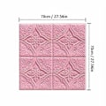 Pikkukuva 1 / 5: 1/5/10 kpl 70*70cm Itseliimautuva lämmin makuuhuoneen 3D-seinäpaneeli kattoon/seinään, vaaleanpunainen 10 kpl 70*70 pink 10pcs 70*70