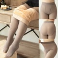 Miniatyrbillede 4 af 11: Plus Size Vinter Dame Sok Bukser Termiske Gennemsigtige Strømpebukser Kvinde Varme Leggings Falske Strømper Fleece Tights Hud Effekt skin half feet 90g (15-20 Celsius)