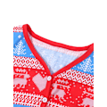 Miniatyrbild 4 av 6: Julpyjamas Matchande Familj Pyjamas Dam Pyjamasset Topp Byxor Set Full Längd Regular Mjuka Tryckta Set Sovkläder Blue S