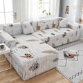Miniatyrbillede 5 af 10: Strækbart sofabetræk til L-formet sofa hjørnesofa elastisk sofabetræk til sofabetræk til stue 1/2/3/4-personers nordisk WWT38 2Pillowcase 45x45cm