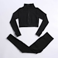 Miniatyrbild 9 av 11: Yoga Set Träningskläder gym fitness för damer träningsdräkt top pents gray M