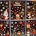 Miniatyrbild 2 av 11: Jul Väggdekaler Elektrostatisk Fönsterglasdekal Jultomte Älg Gåva God Jul Dekor För Hemmet Julpynt Style17