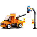 Miniatyrbillede 3 af 8: By Bygning Klods By Store Køretøjer Kommunal Bil Skraldebil Lysreparationsbil Vejfejemaskine Sprinklervogn Klodser Legetøj B0781C