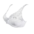 Miniatyrbild 1 av 4: Supertunn Dam BH Sexig Transparent Spets Underkläder BH Plus Storlek C D Kupa Bralette Vardagsunderkläder White 80C