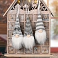 Miniatyrbillede 9 af 9: 3 stk. Juletræ Hængende Nisse Plys Gonk Julemand Dukke Vedhæng Juletræspynt Hjemmefest Dekoration Nytårsgave Red