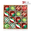 Miniatyrbilde 1 av 10: Yinhao Julekule 16 8cm Plast Julefargekule Juletre Anheng Ornament Hengende Ornamenter Red, green and white