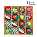 Miniatyrbilde 8 av 10: Yinhao Julekule 16 8cm Plast Julefargekule Juletre Anheng Ornament Hengende Ornamenter Red and White