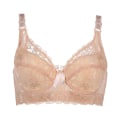 Pikkukuva 1 / 7: Naisten kirjonta rintaliivit, ryhdikäs, keräävä, kaarituellinen, hengittävä, säädettävä push-up rintaliivi, plus-koko 80B-105D Beige 46/105